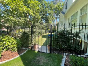 iron ornamental fence spokane washington. Job by Hard Rock Fencing